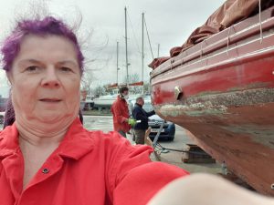 Ann with fellow scrapers