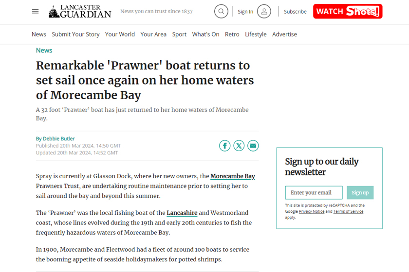 Lancaster Guardian article